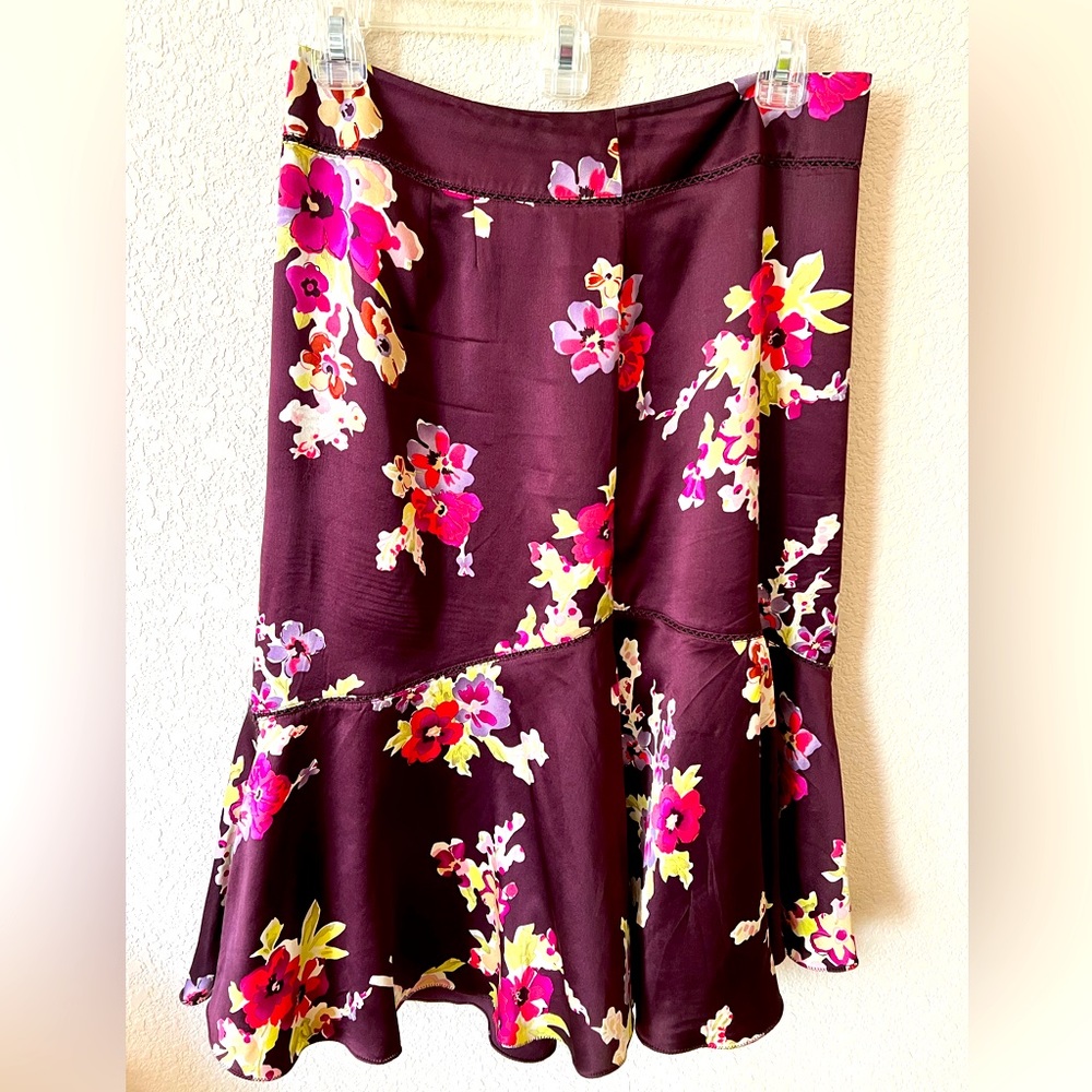 Midi satin/silky skirt